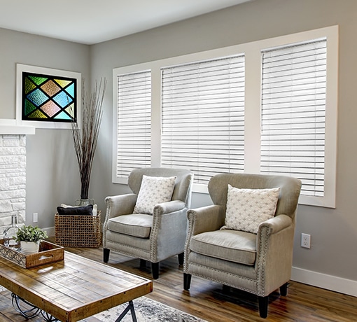 Beautiful custom wood & Faux wood blinds